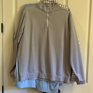 Peter Millar. Quarter zip. Gray pull over. Men’s xl